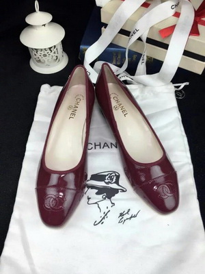 CHANEL Shallow mouth flat shoes Women--016